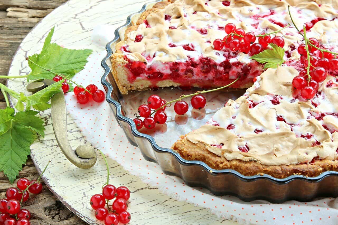 Пирог с ягодами на кефире приготовление фото