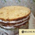 Бисквитный торт с кремом из сгущенки - пошаговый рецепт с фото