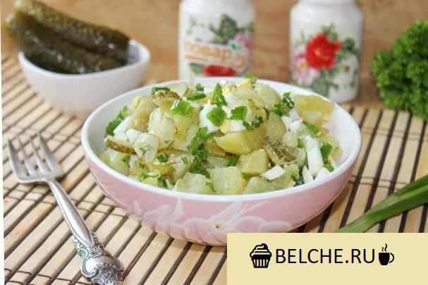 kartofelnyj salat s zelenym lukom poshagovyj recept s foto