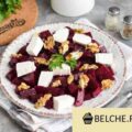 salat iz marinovannoj svekly s syrom feta i greckimi orehami poshagovyj recept s foto