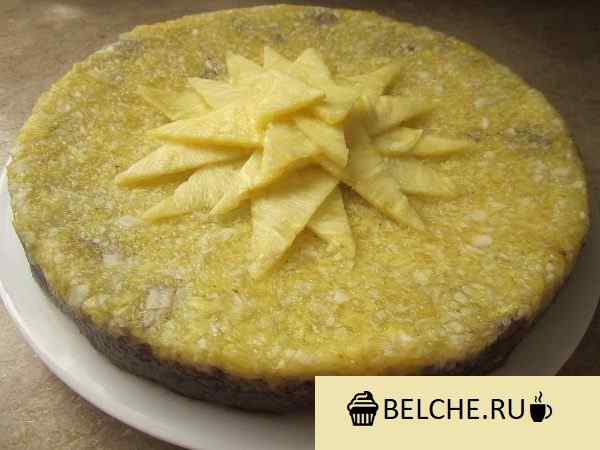 tort s kusochkami ananasa poshagovyj recept s foto